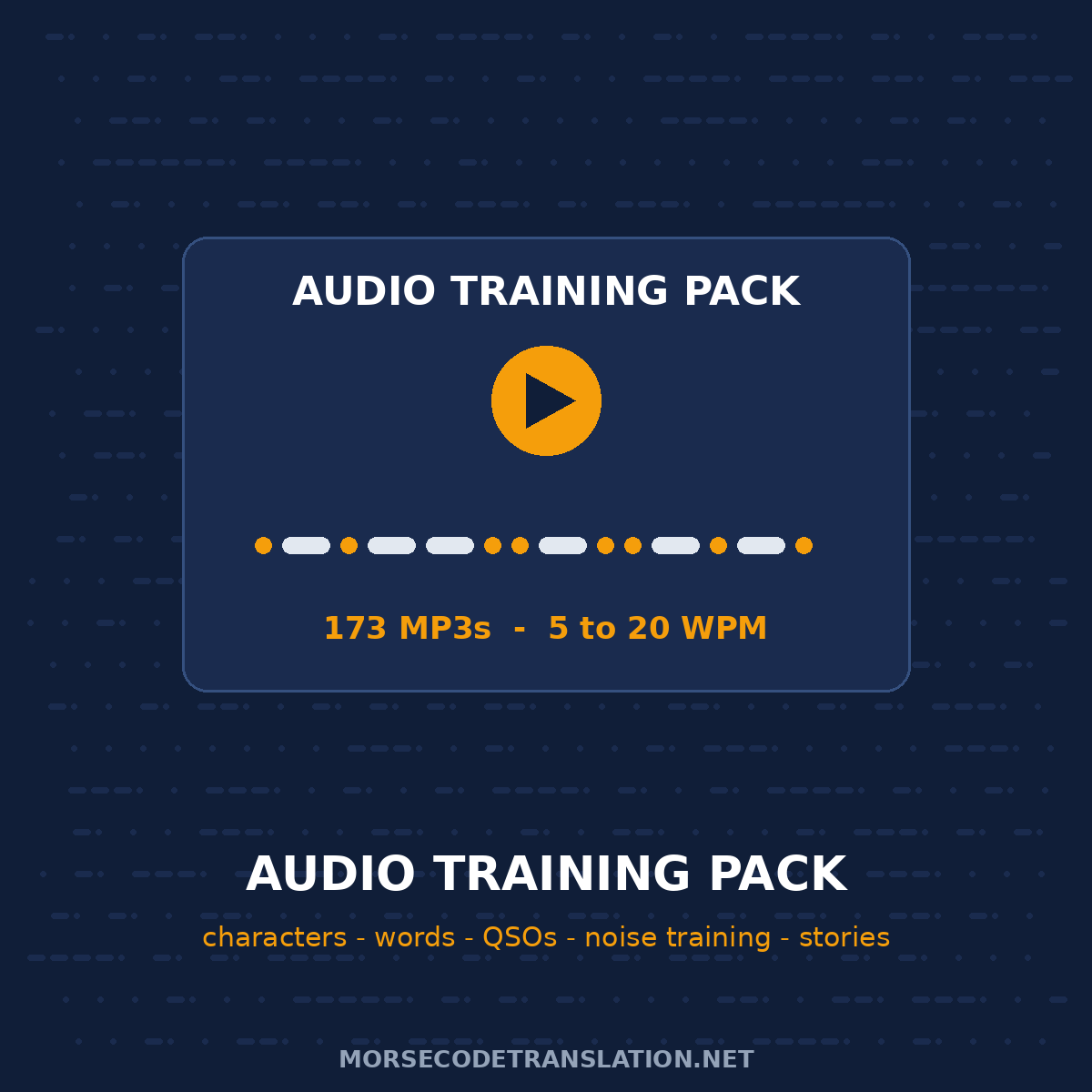 Audio Training Pack — 173 MP3s from 5 to 20 WPM