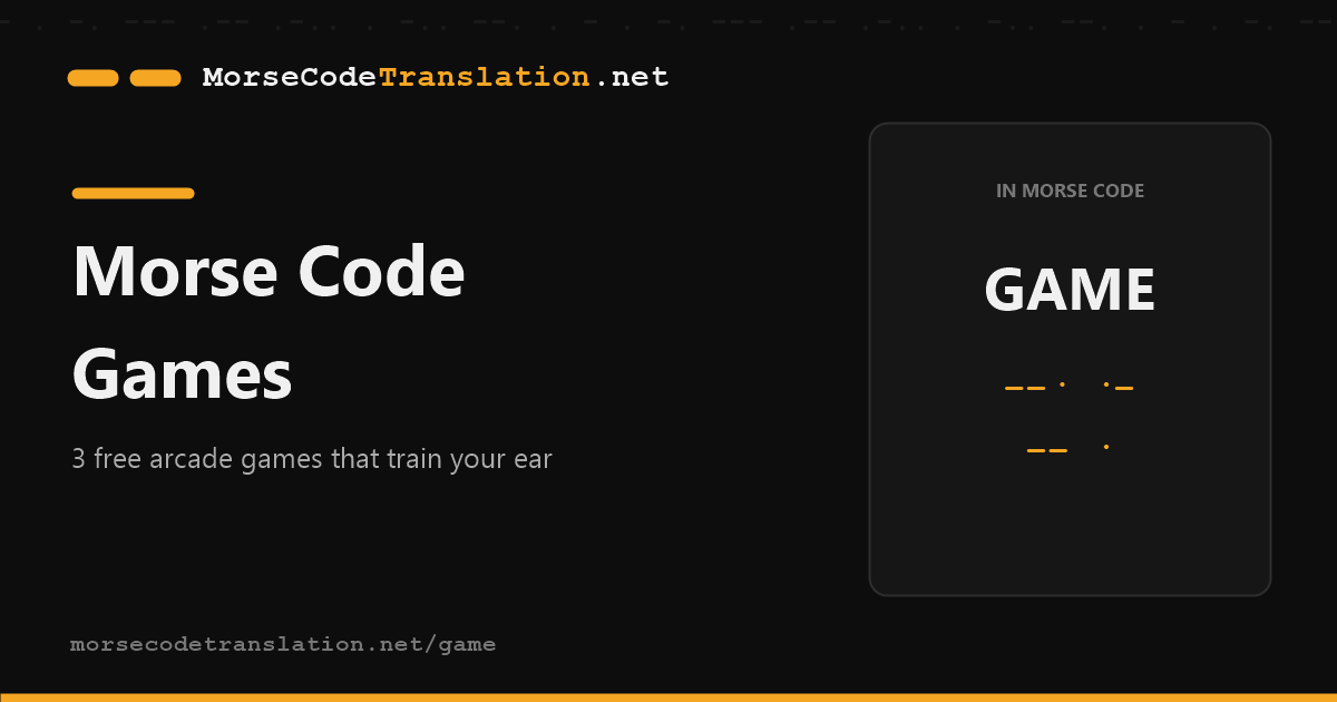 Morse Code Games – Runner, Signal Storm & Echo Memory (Free)